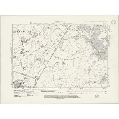 1908 Map of Cheshire LXV.NW, 1948 Print