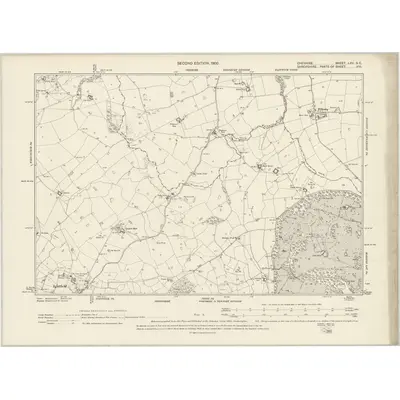 1897 Map of Cheshire LXV.SE, 1900 Print