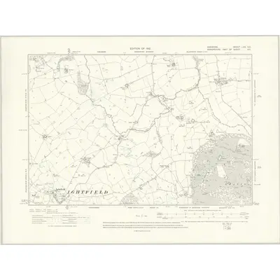 1908 Map of Cheshire LXV.SE, 1912 Print