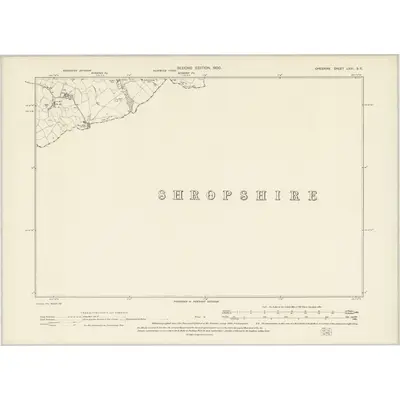 1897 Map of Cheshire LXVI.SE, 1900 Print