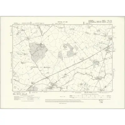 1908 Map of Cheshire LXVI.SE, 1912 Print