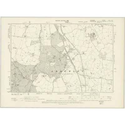 1897 Map of Cheshire LXVI.SW, 1899 Print