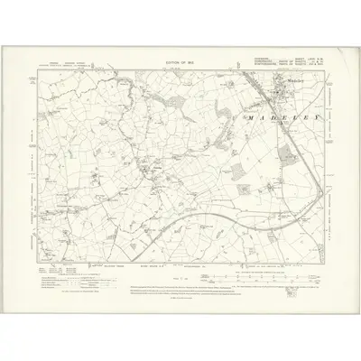 1908 Map of Cheshire LXVII.NW, 1912 Print