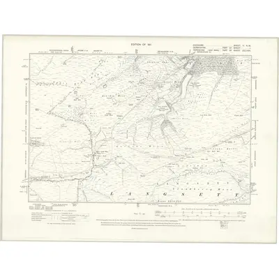 1907 Map of Cheshire V.NW, 1911 Print
