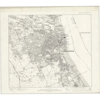1897 Map of Cheshire VII & XIII, 1904 Print