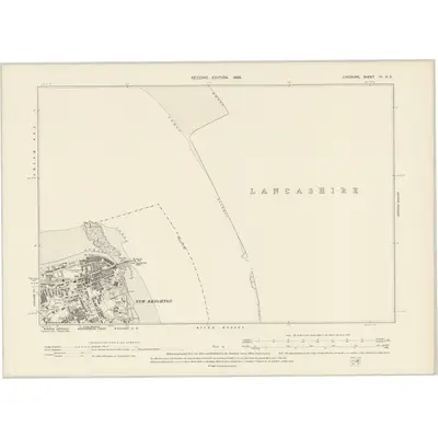 1898 Map of Cheshire VII.NE, 1899 Print