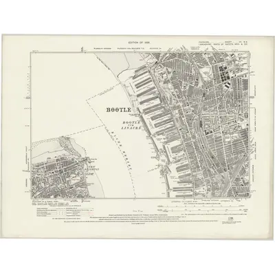 1925 Map of Cheshire VII.NE, 1928 Print