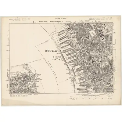 1938 Map of Cheshire VII.NE, 1939 Print