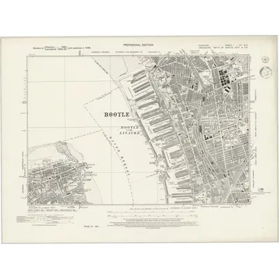 1938 Map of Cheshire VII.NE, 1945 Print