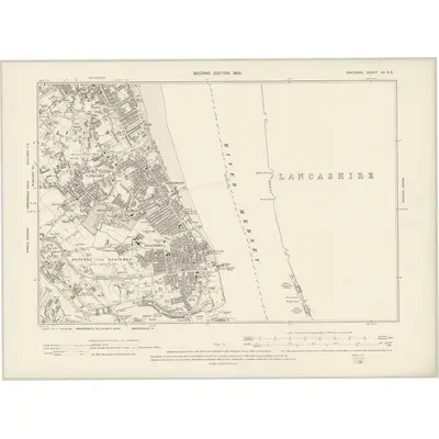 1898 Map of Cheshire VII.SE, 1900 Print
