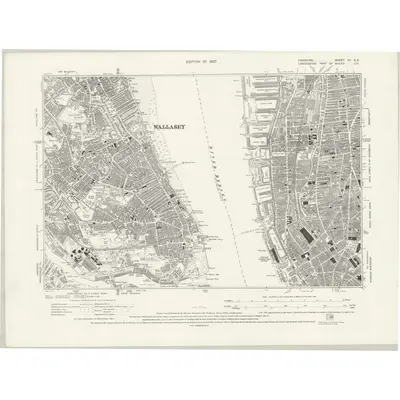 1925 Map of Cheshire VII.SE, 1927 Print