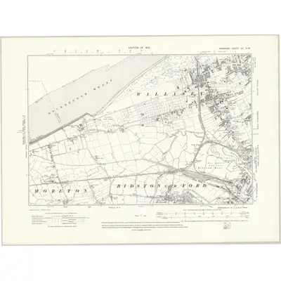 1908 Map of Cheshire VII.SW, 1913 Print