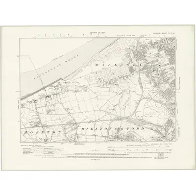1925 Map of Cheshire VII.SW, 1927 Print