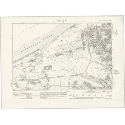 1935 Map of Cheshire VII.SW, 1939 Print