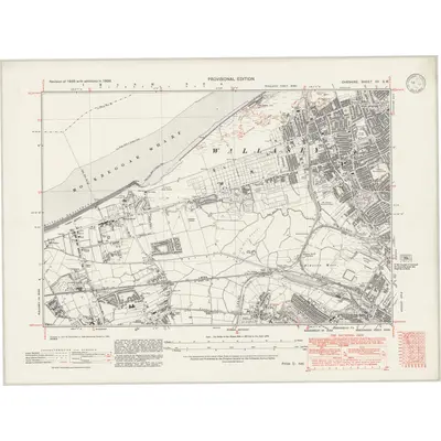 1938 Map of Cheshire VII.SW, 1946 Print
