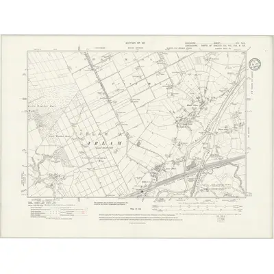 1904 Map of Cheshire VIII.NE, 1935 Print