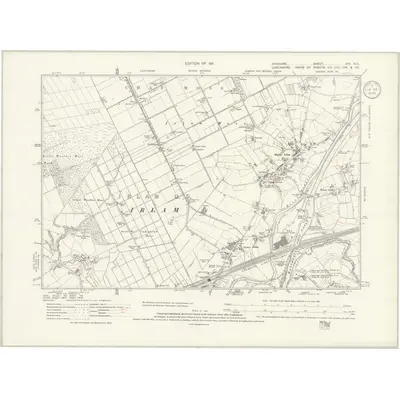 1904 Map of Cheshire VIII.NE, 1936 Print