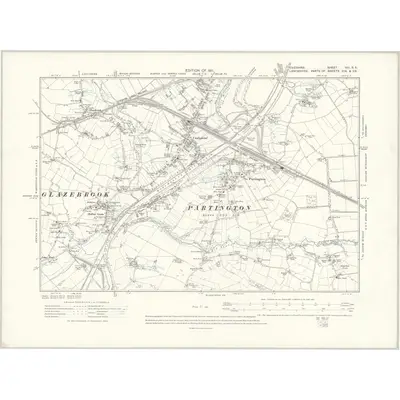 1904 Map of Cheshire VIII.SE, 1911 Print