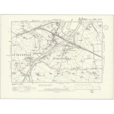1904 Map of Cheshire VIII.SE, 1936 Print