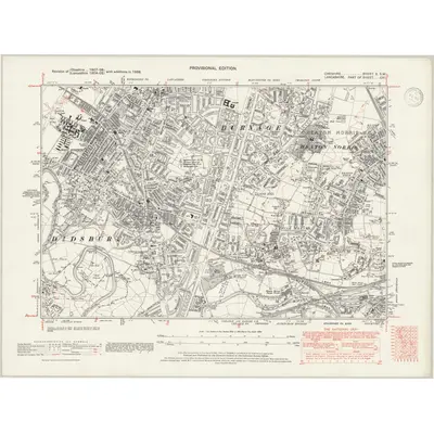 1938 Map of Cheshire X.SW, 1946 Print