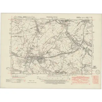 1938 Map of Cheshire XI.NE, 1950 Print