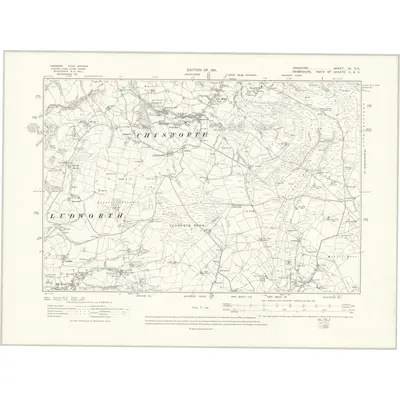 1907 Map of Cheshire XI.SE, 1911 Print