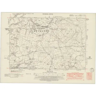 1948 Map of Cheshire XI.SE, 1950 Print