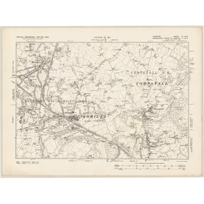 1938 Map of Cheshire XI.SW, 1939 Print