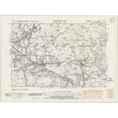 1938 Map of Cheshire XI.SW, 1946 Print