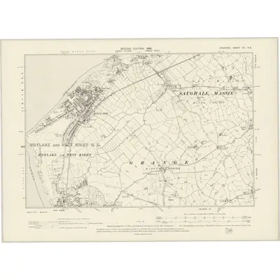 1897 Map of Cheshire XII.NE, 1899 Print