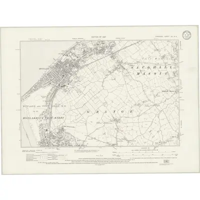 1925 Map of Cheshire XII.NE, 1933 Print