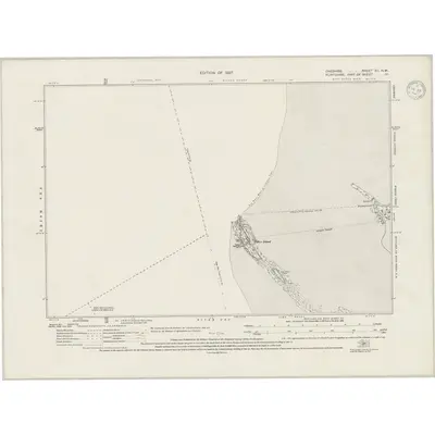 1938 Map of Cheshire XII.NW, 1947 Print