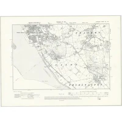 1908 Map of Cheshire XII.SE, 1913 Print