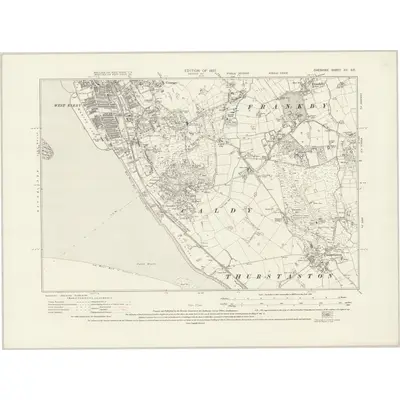 1925 Map of Cheshire XII.SE, 1927 Print