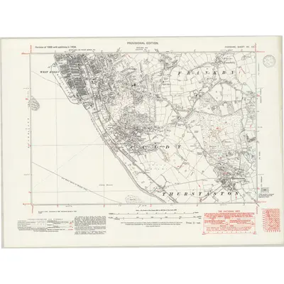 1938 Map of Cheshire XII.SE, 1946 Print