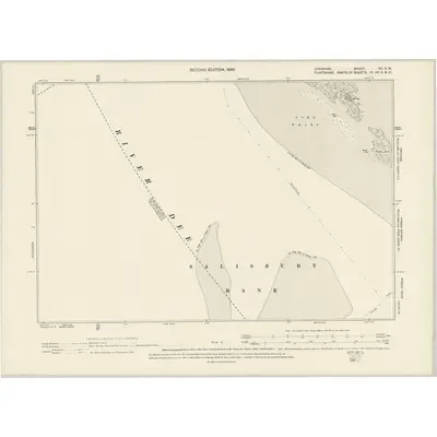 1897 Map of Cheshire XII.SW, 1899 Print
