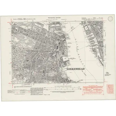 1938 Map of Cheshire XIII.NE, 1945 Print