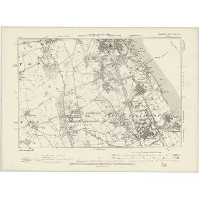 1897 Map of Cheshire XIII.SE, 1899 Print