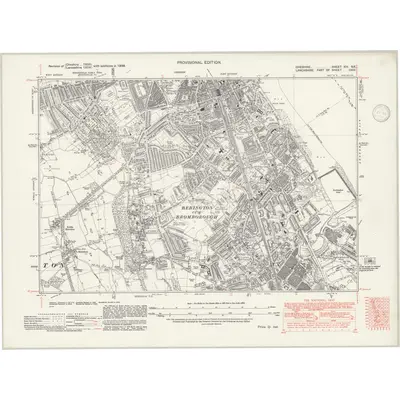 1938 Map of Cheshire XIII.SE, 1946 Print