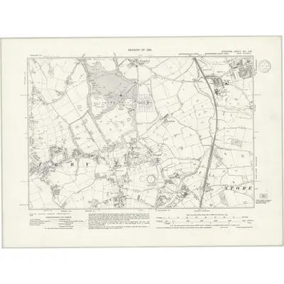 1935 Map of Cheshire XIII.SW, 1939 Print