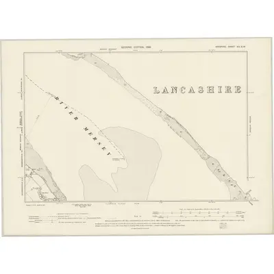 1897 Map of Cheshire XIV.SW, 1899 Print
