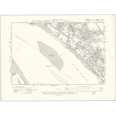 1908 Map of Cheshire XIV.SW, 1912 Print