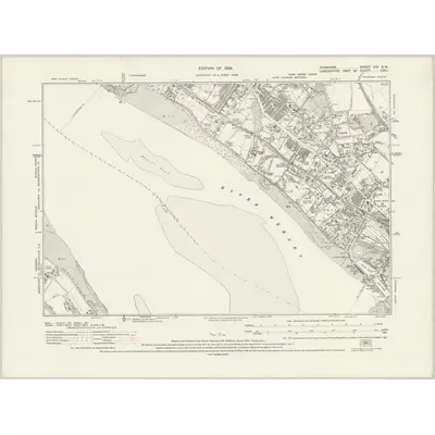 1925 Map of Cheshire XIV.SW, 1928 Print