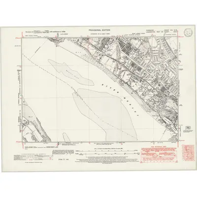 1938 Map of Cheshire XIV.SW, 1946 Print
