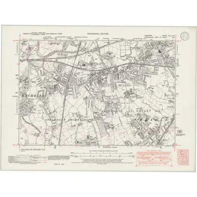 1938 Map of Cheshire XIX.NW, 1946 Print