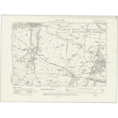 1907 Map of Cheshire XIX.SE, 1932 Print