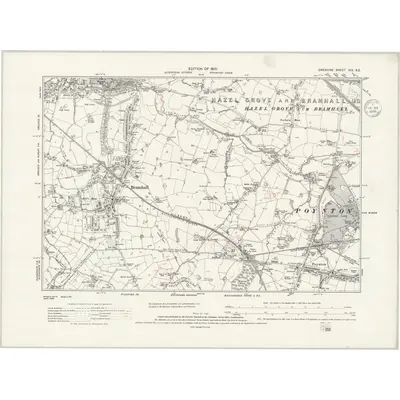 1907 Map of Cheshire XIX.SE, 1936 Print
