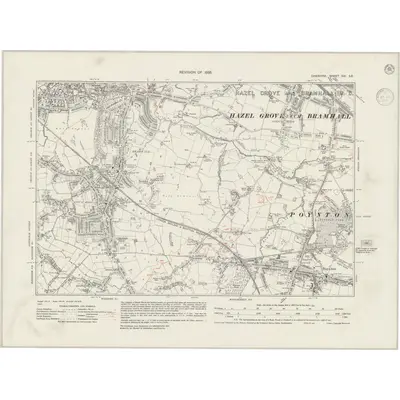 1935 Map of Cheshire XIX.SE, 1942 Print