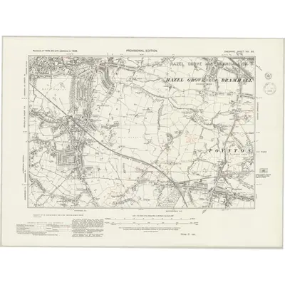 1938 Map of Cheshire XIX.SE, 1945 Print