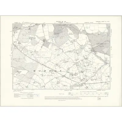 1908 Map of Cheshire XL.NE, 1911 Print